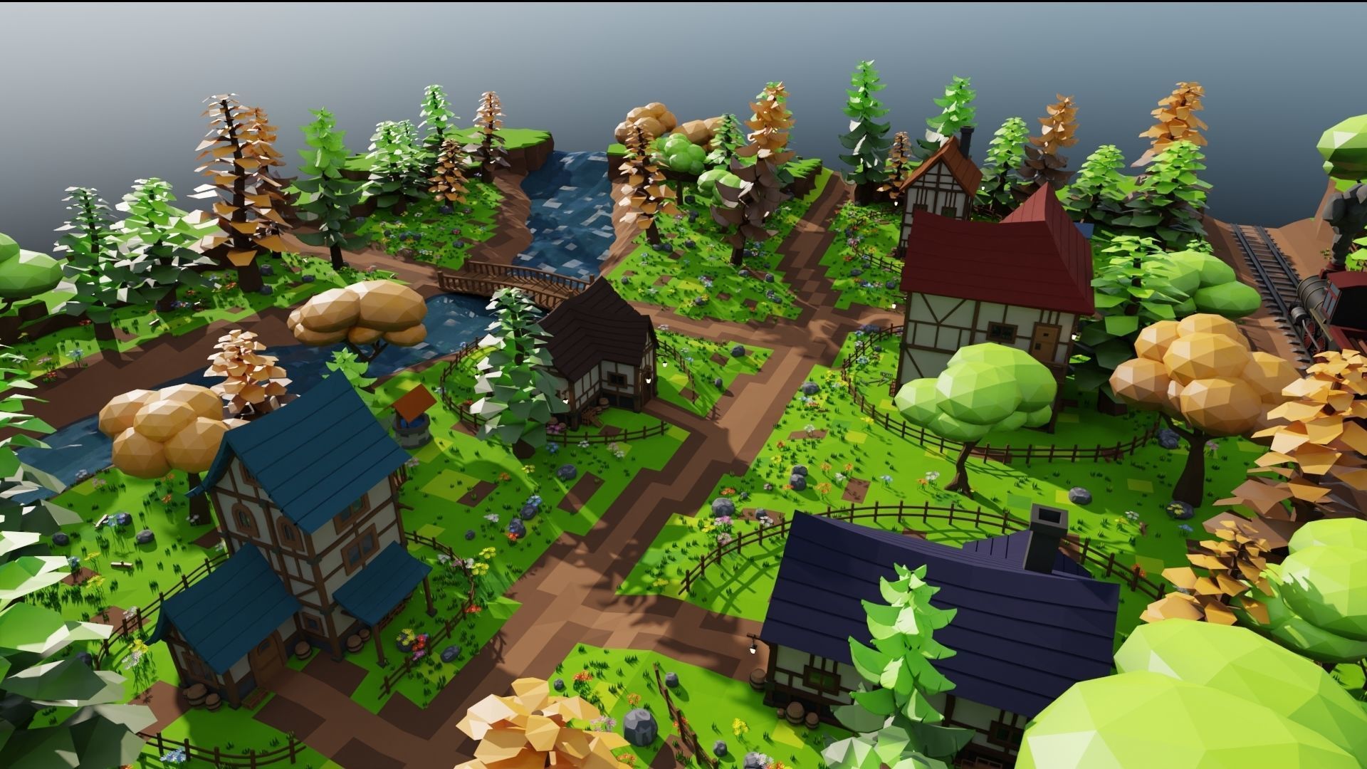 Medieval Town 3D model_53