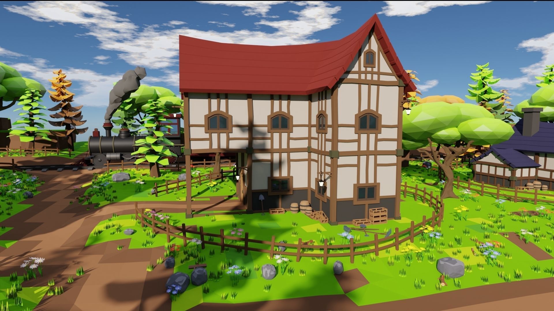 Medieval Town 3D model_32