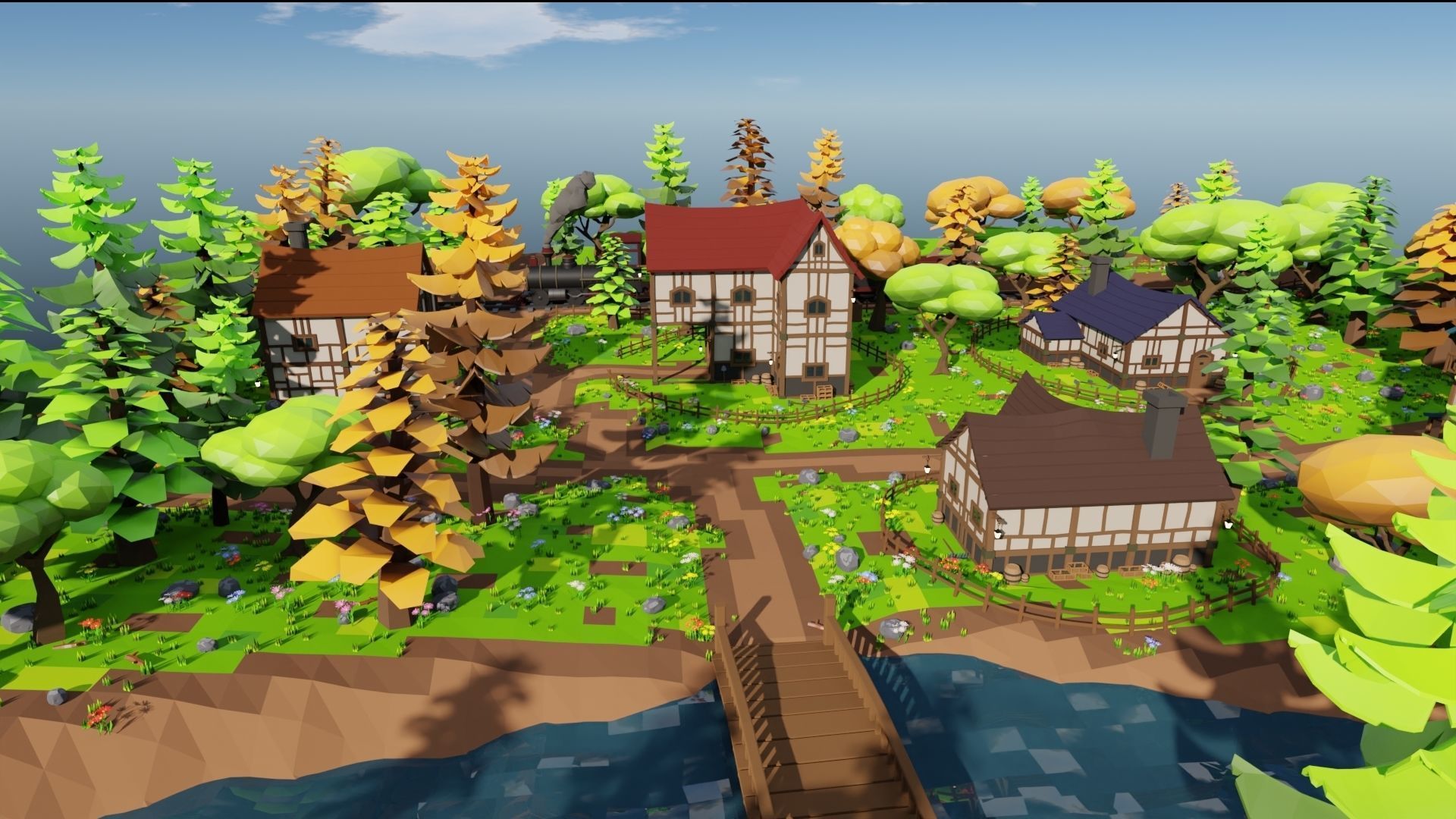 Medieval Town 3D model_50