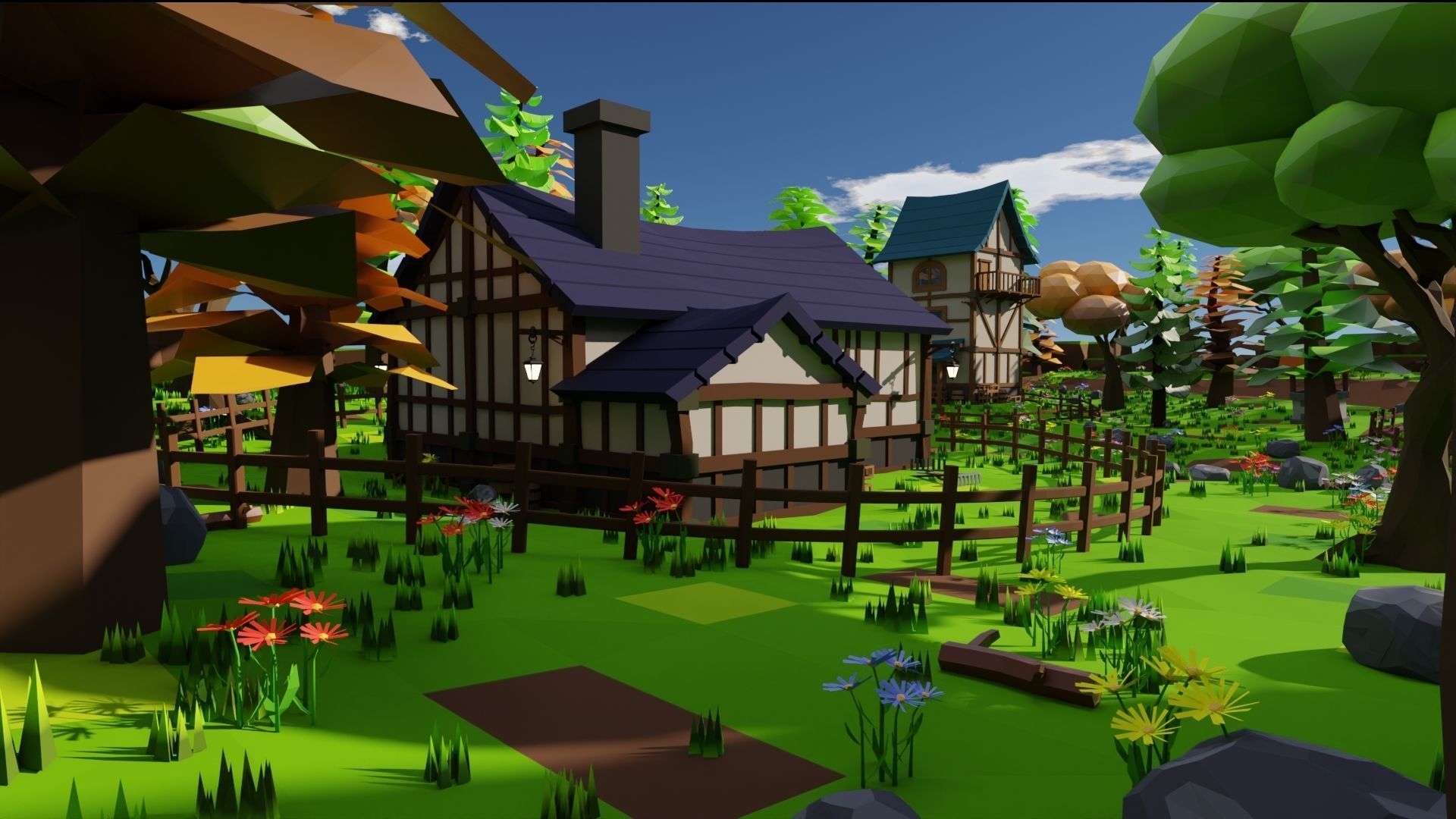 Medieval Town 3D model_17