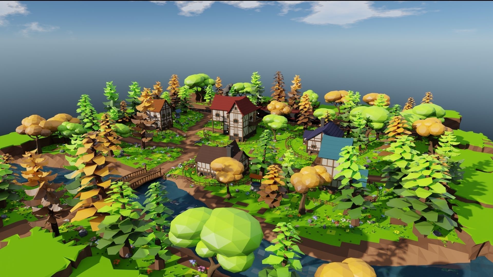 Medieval Town 3D model_52