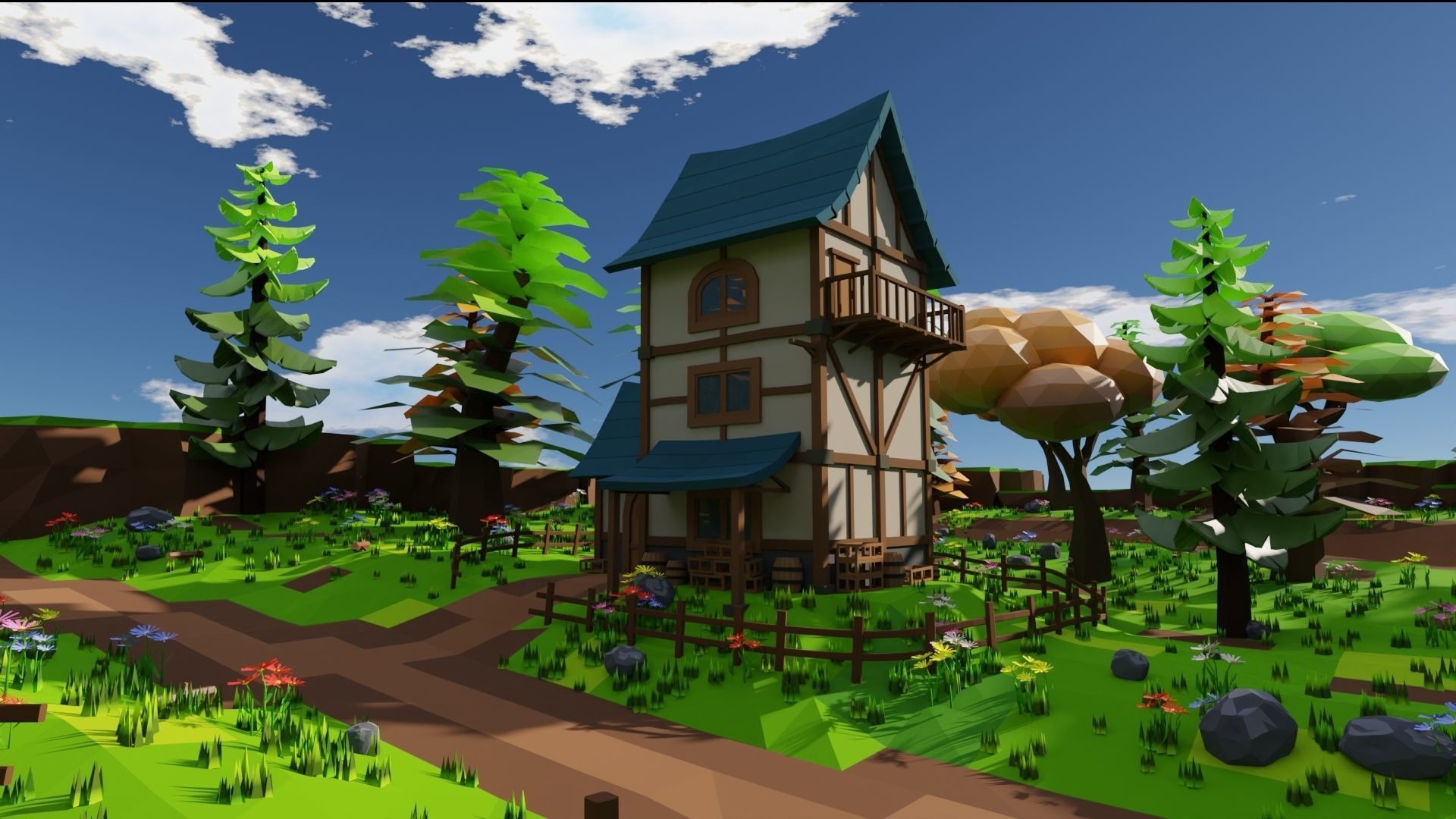 Medieval Town 3D model_20