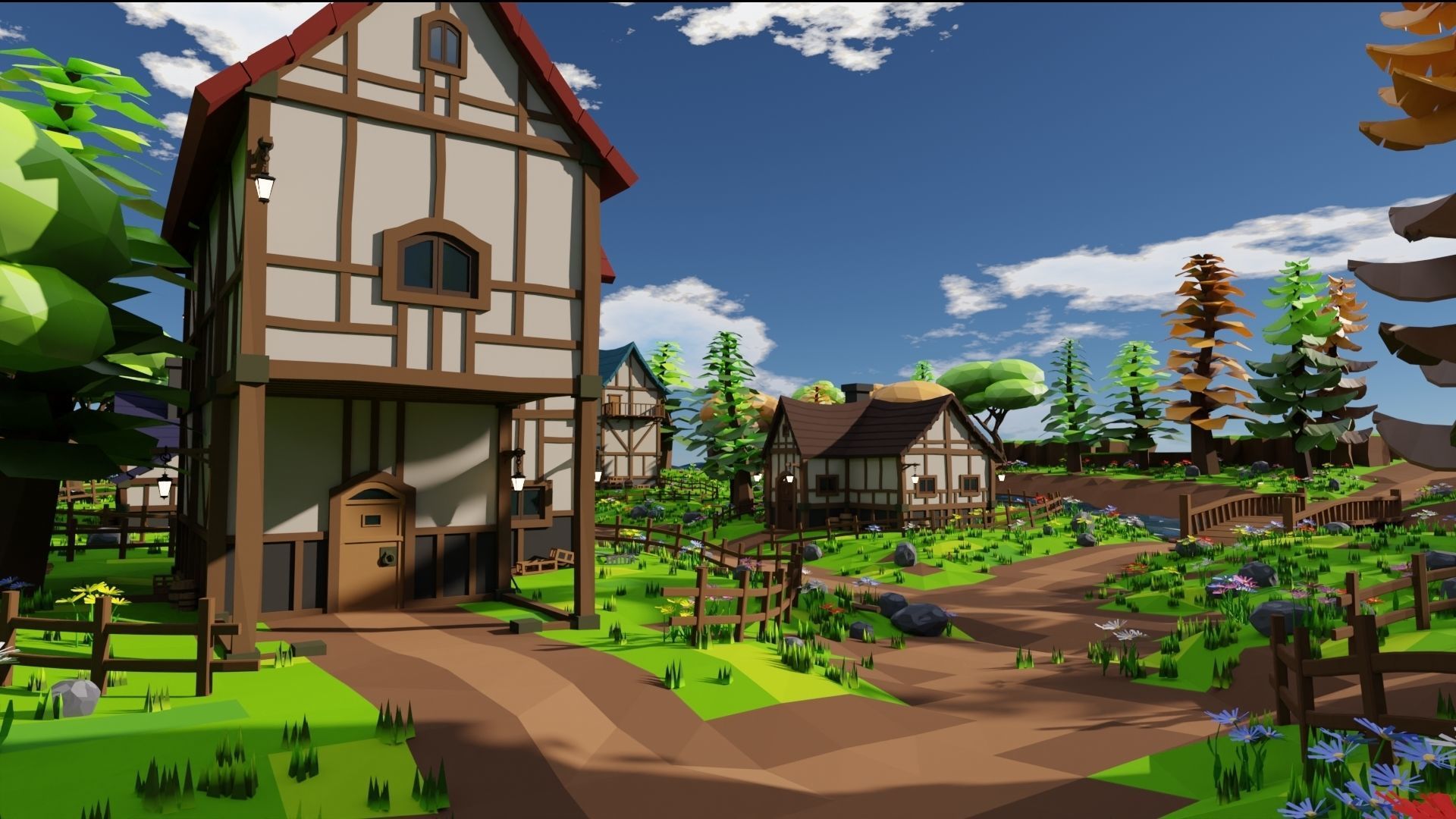 Medieval Town 3D model_59