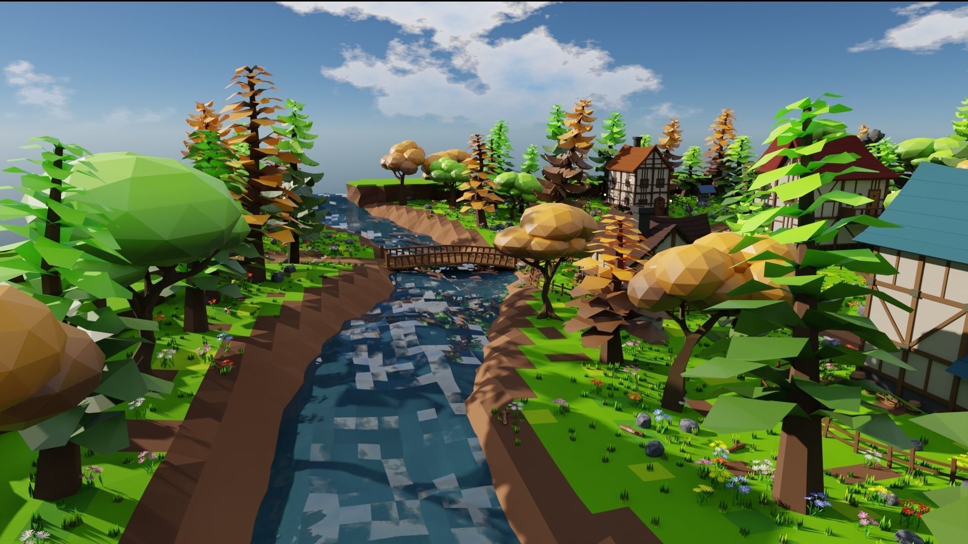 Medieval Town 3D model_46