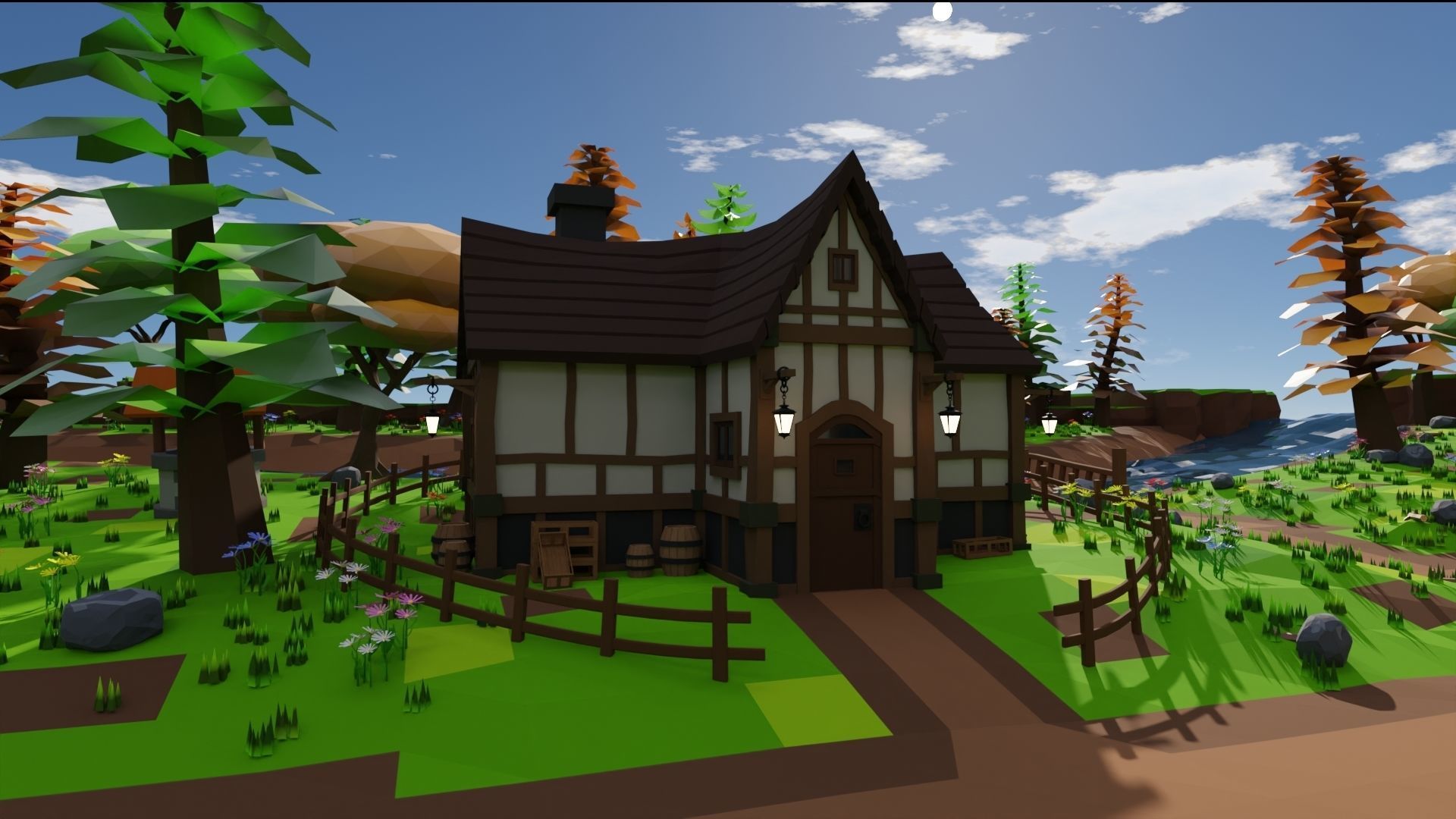 Medieval Town 3D model_26