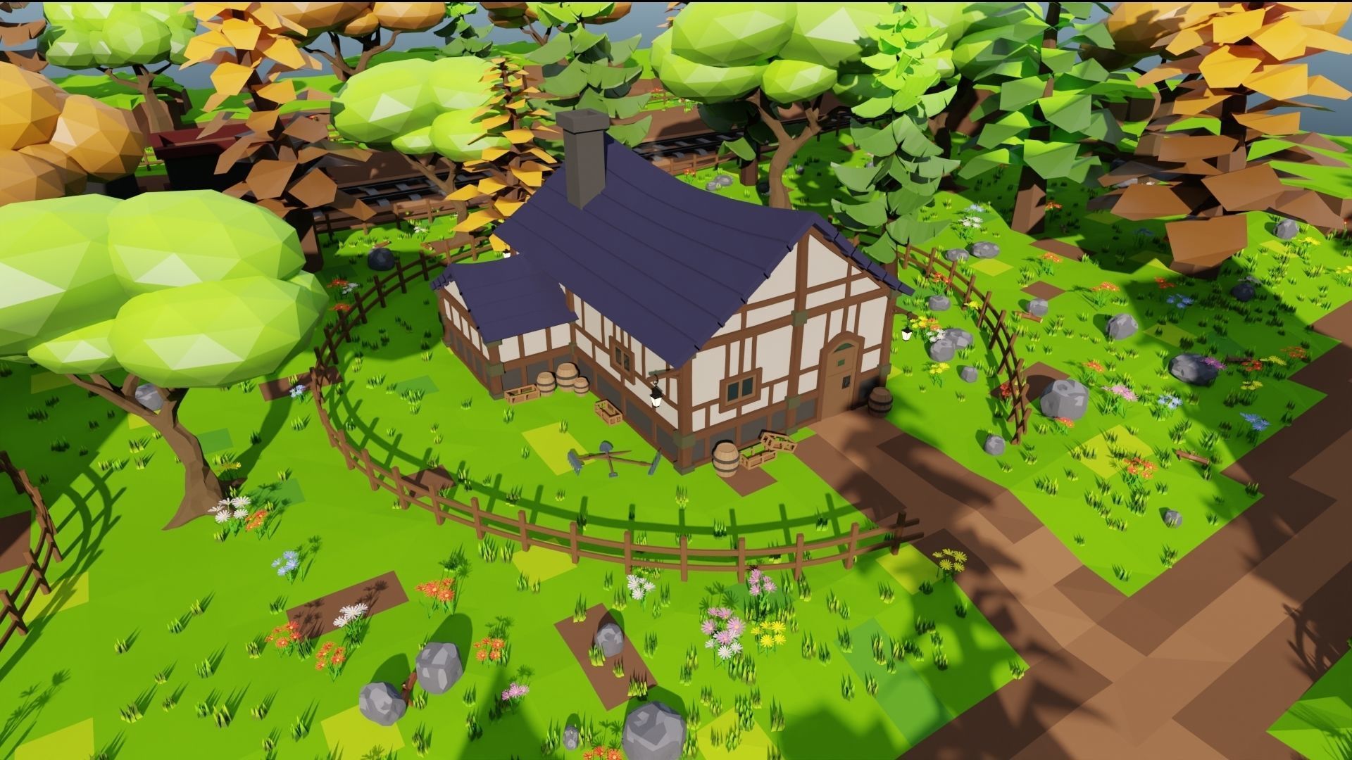 Medieval Town 3D model_12