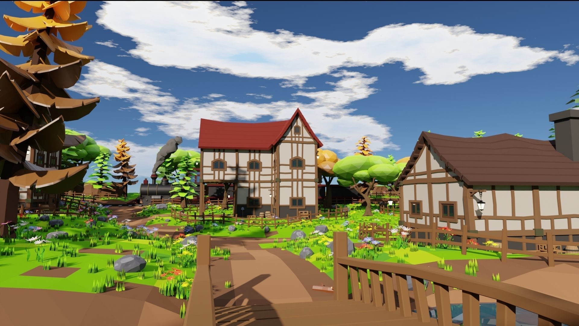 Medieval Town 3D model_16