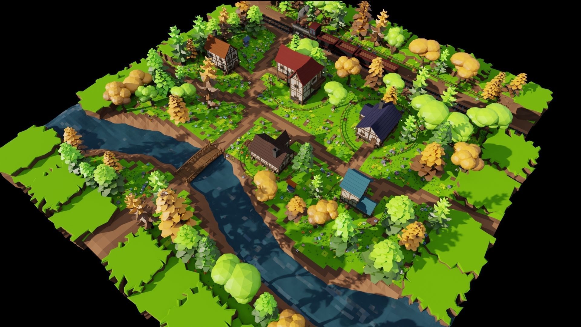 Medieval Town 3D model_55