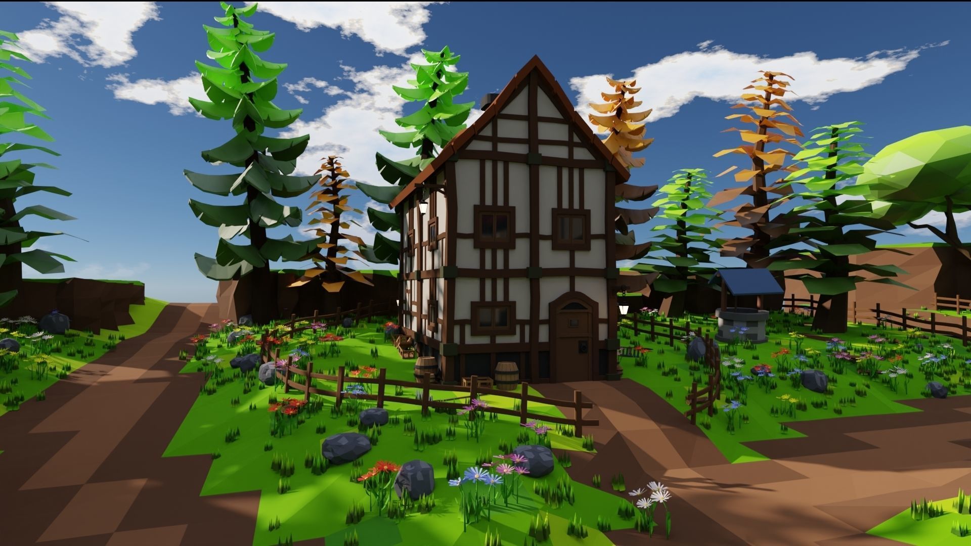 Medieval Town 3D model_36