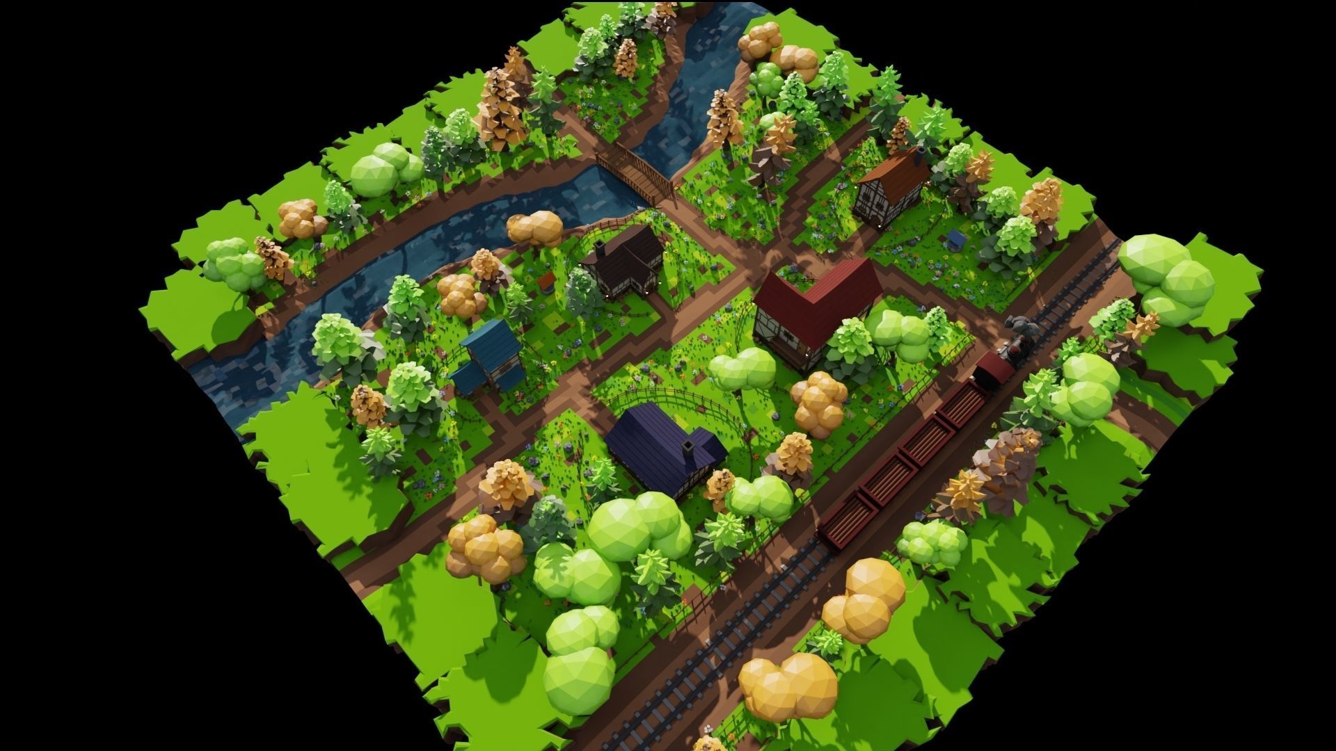 Medieval Town 3D model_56