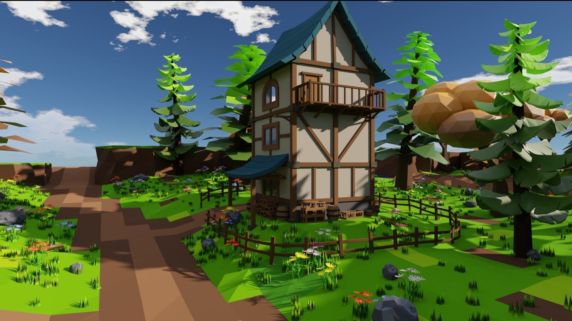 Medieval Town 3D model_22