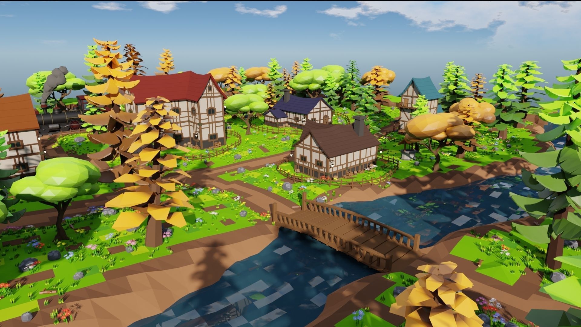 Medieval Town 3D model_48