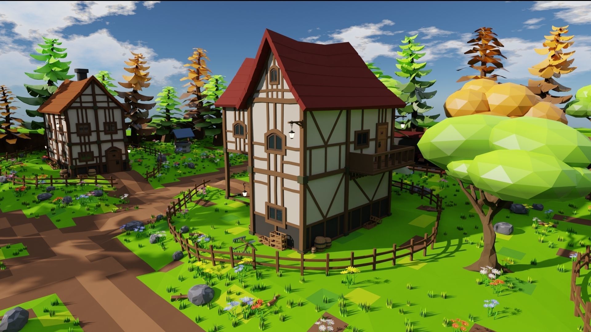 Medieval Town 3D model_33