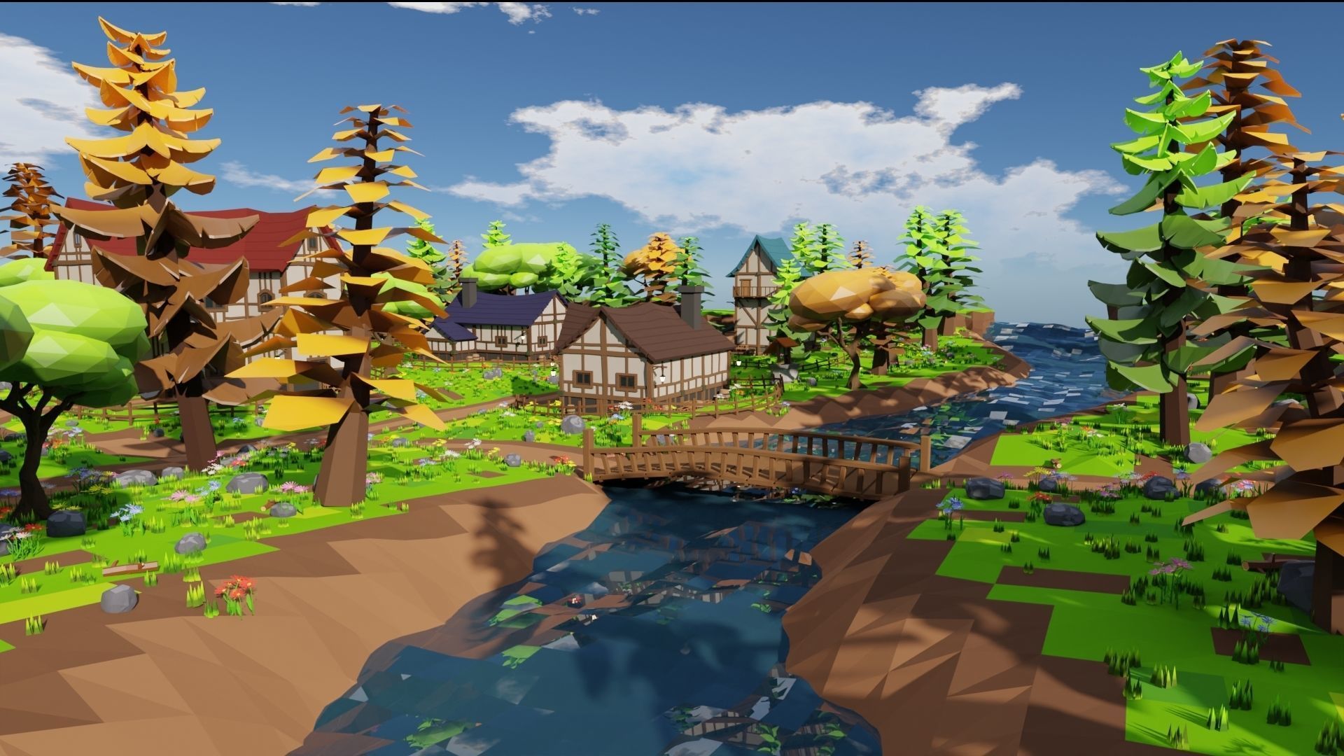 Medieval Town 3D model_47