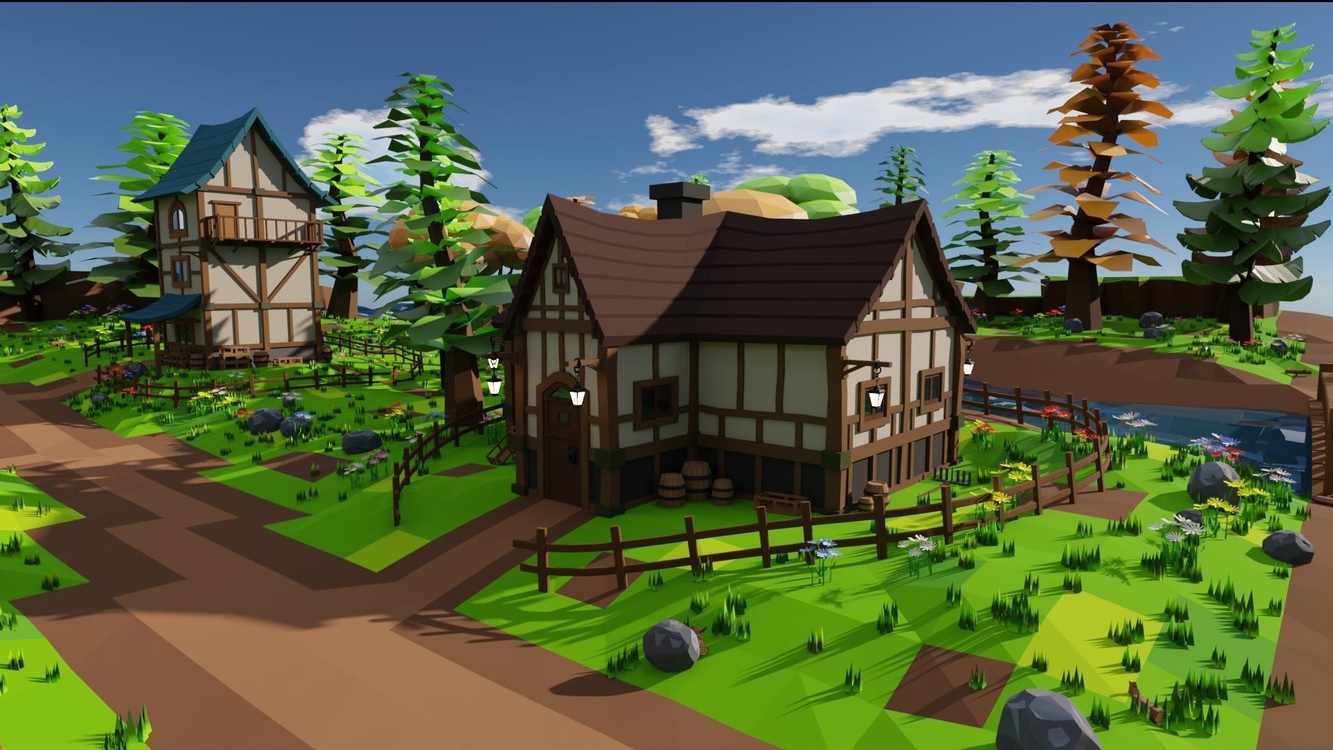 Medieval Town 3D model_25