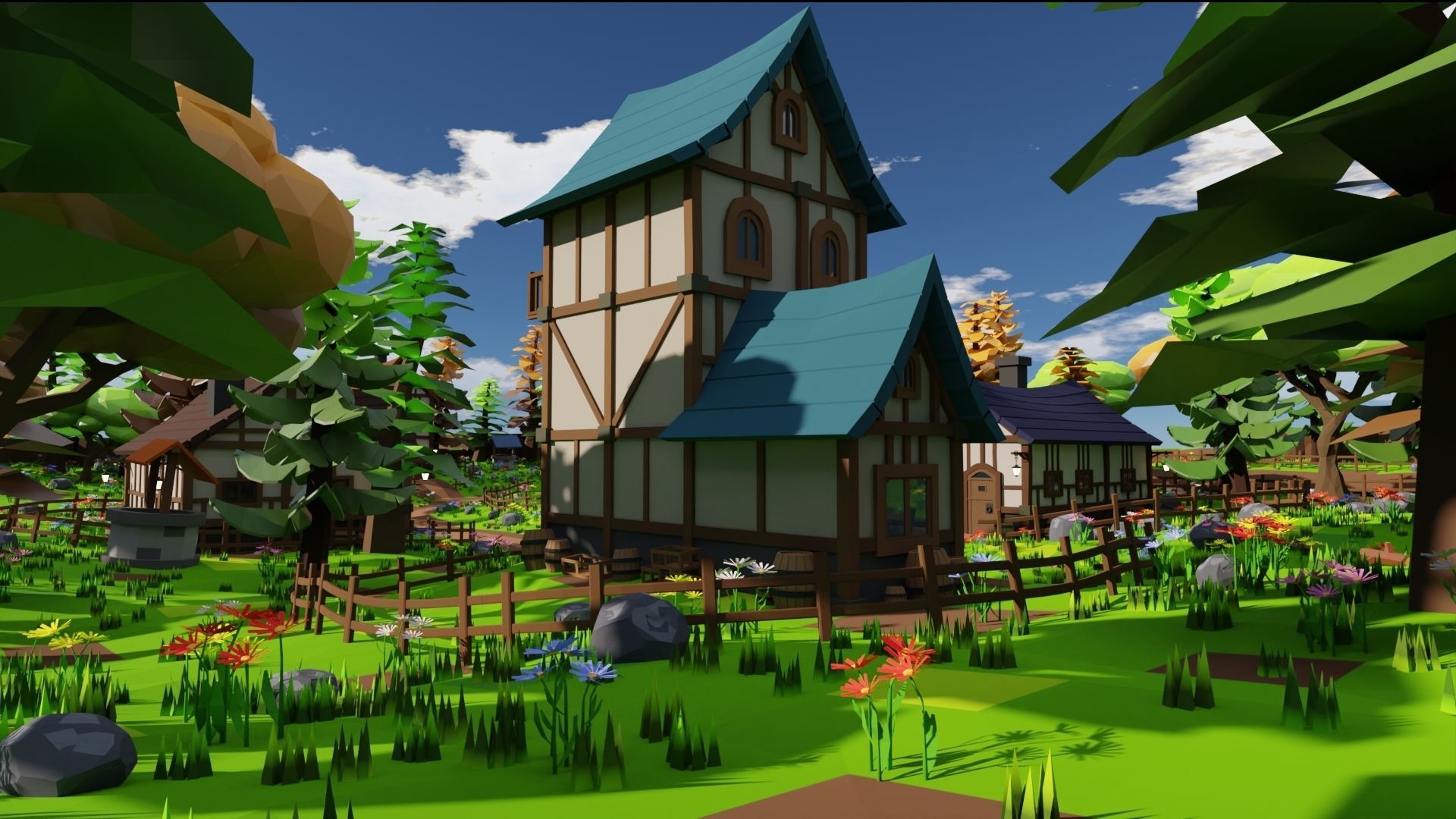 Medieval Town 3D model_23