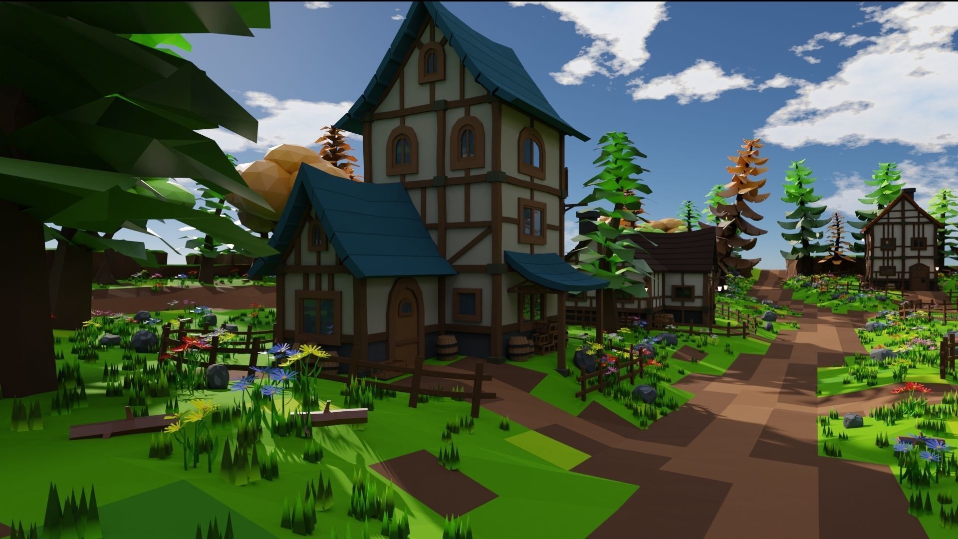 Medieval Town 3D model_19