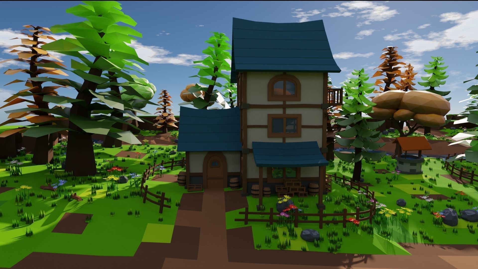 Medieval Town 3D model_21