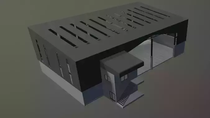 Simple warehouse 3D model