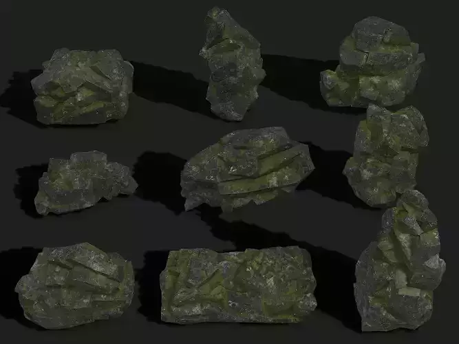 Mountain desert Rocks - PBR Pack 06