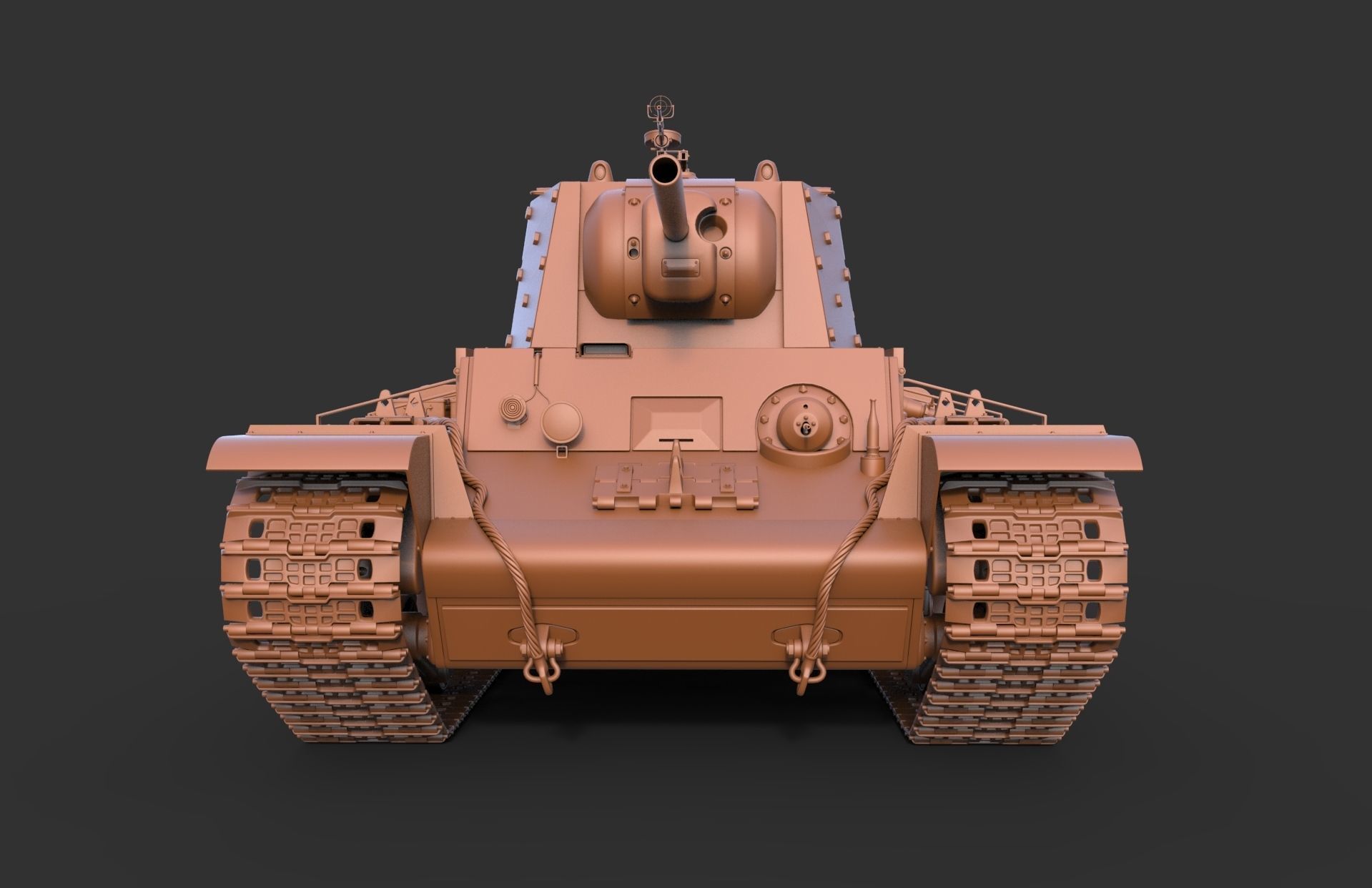 KV 1 with metal screens 3D model_9
