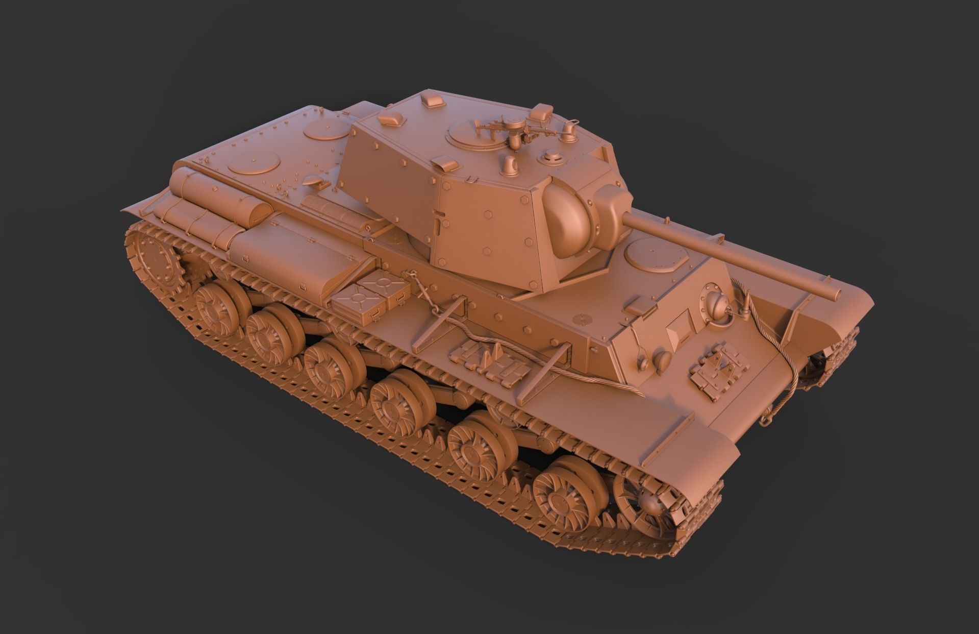 KV 1 with metal screens 3D model_14