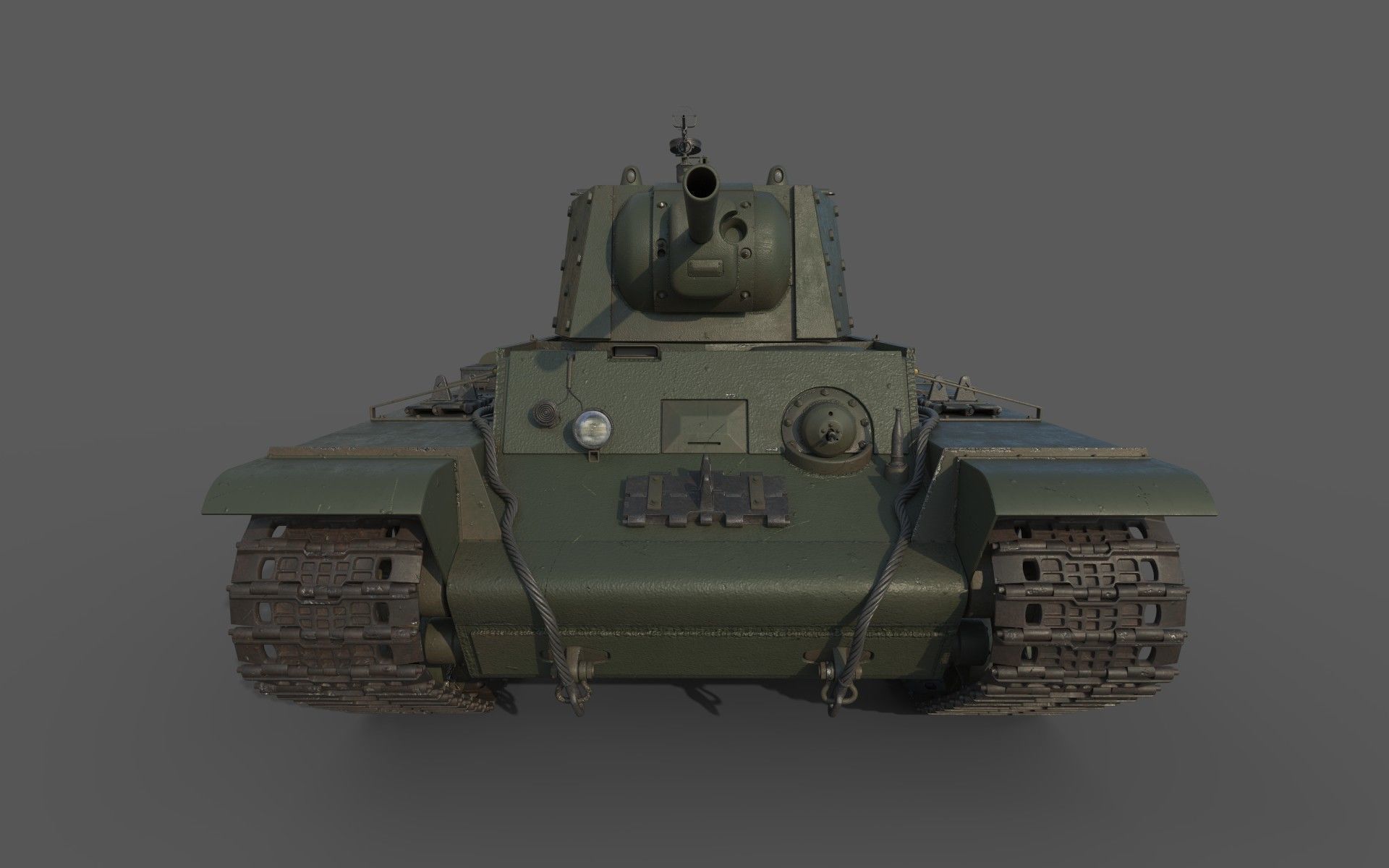 KV 1 with metal screens 3D model_2