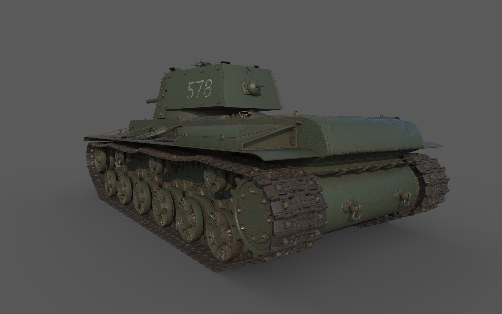 KV 1 with metal screens 3D model_5