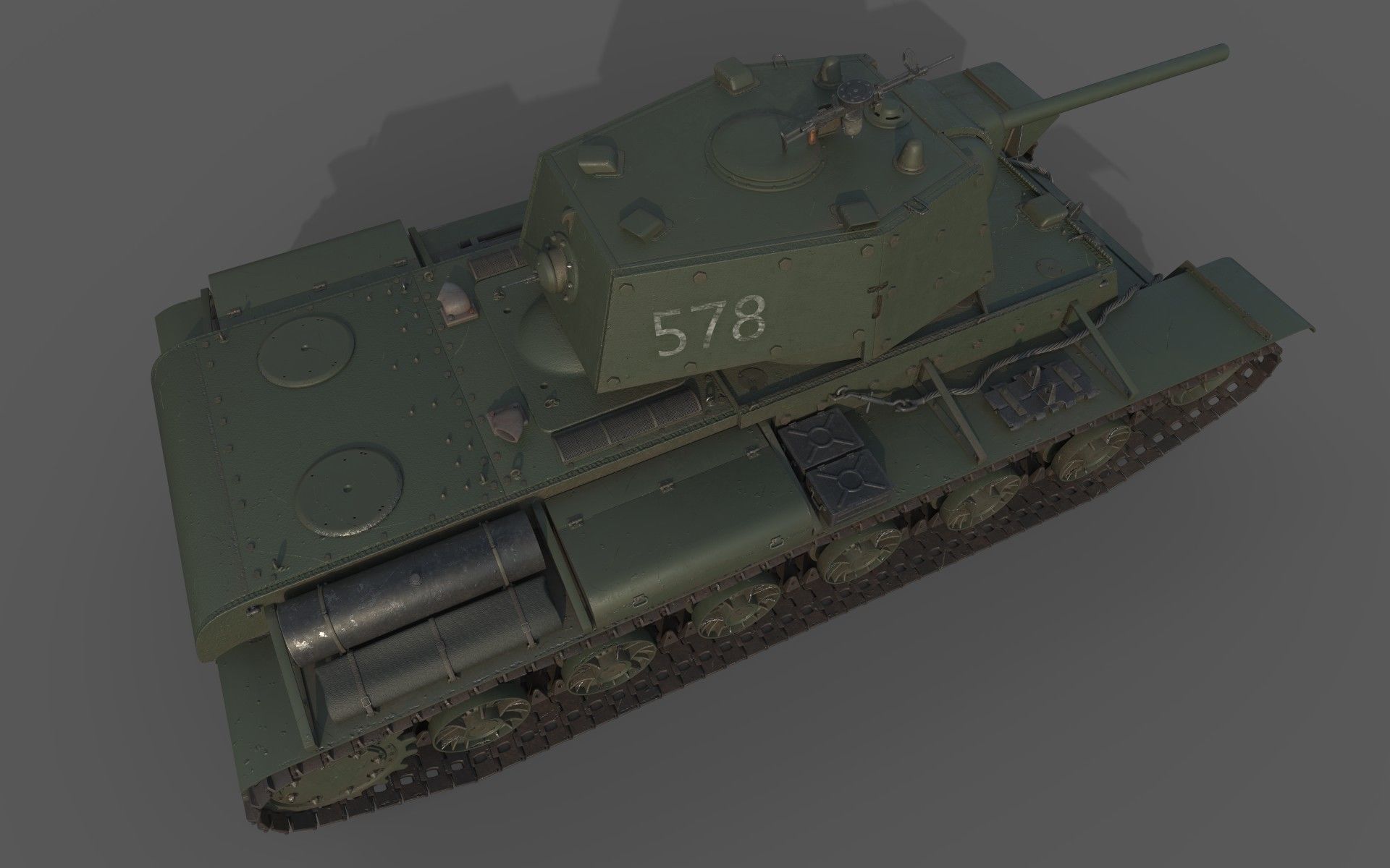 KV 1 with metal screens 3D model_6