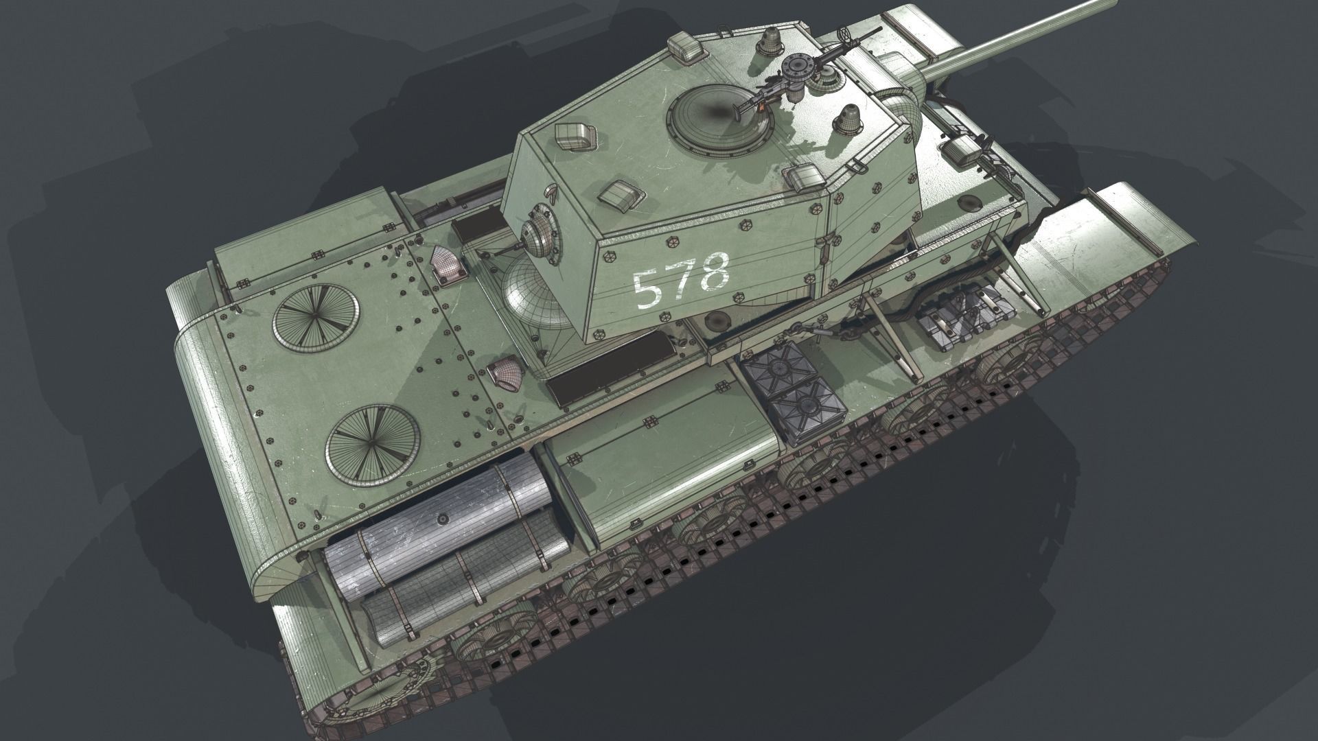 KV 1 with metal screens 3D model_20
