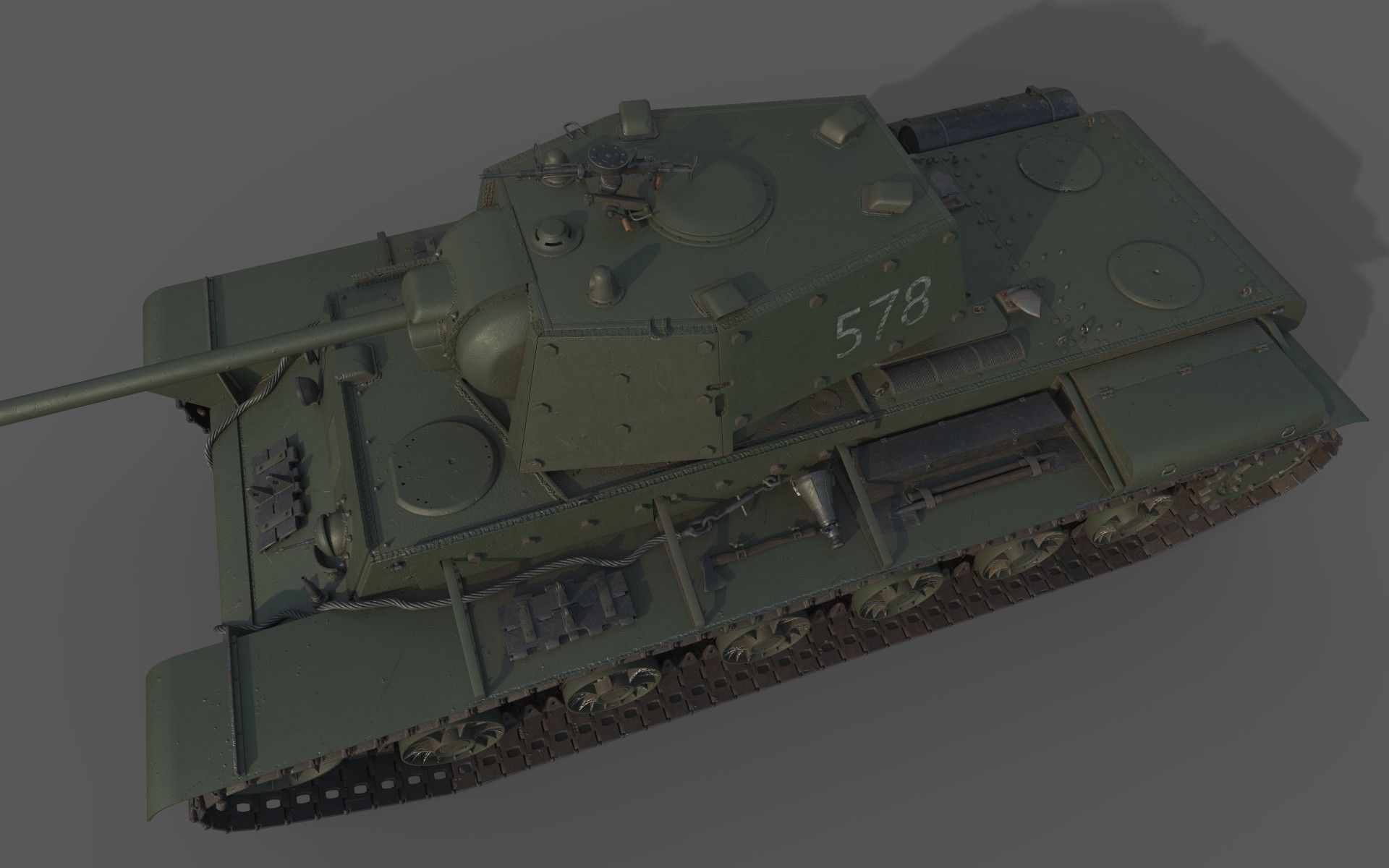 KV 1 with metal screens 3D model_7