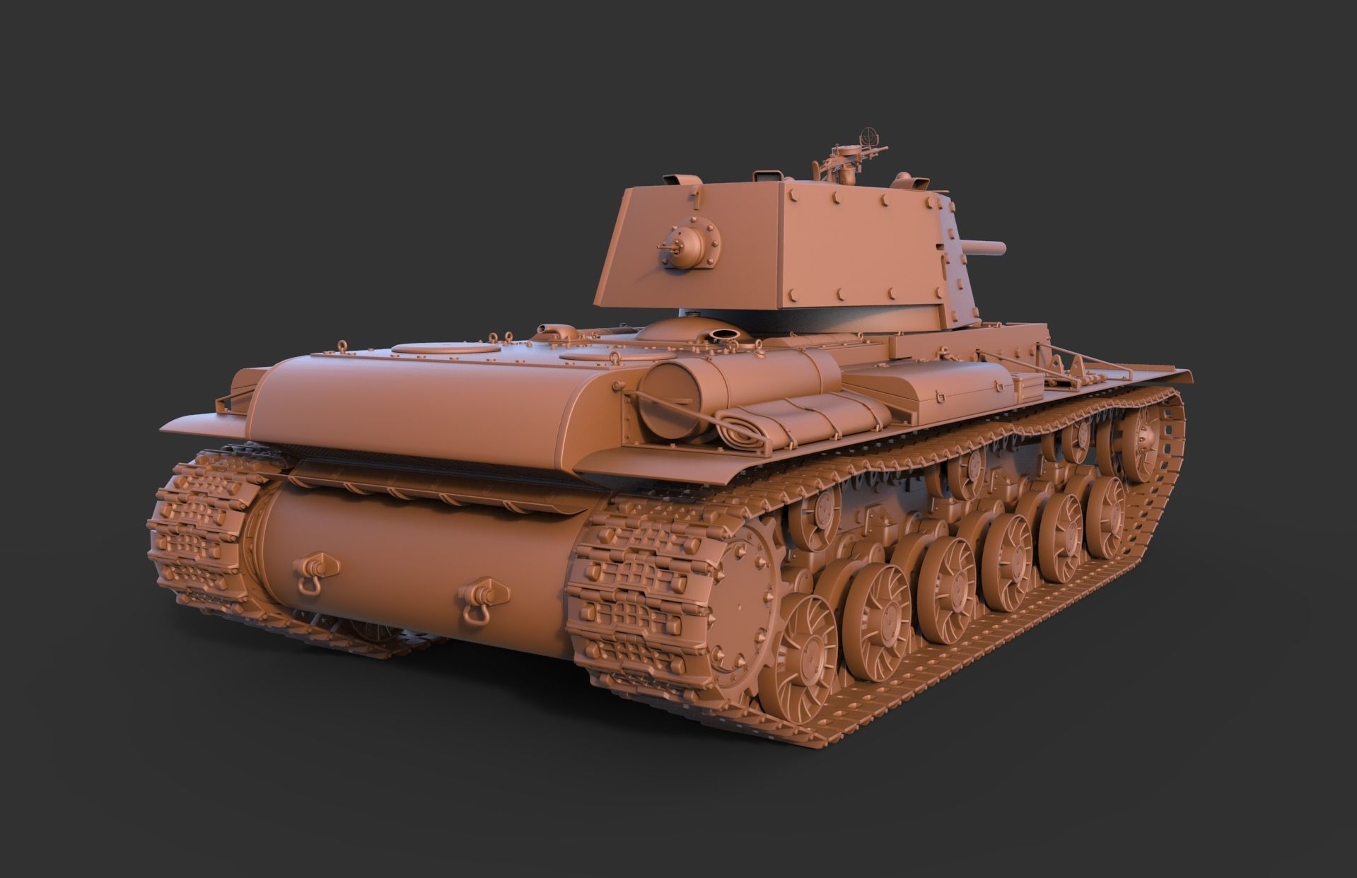 KV 1 with metal screens 3D model_12
