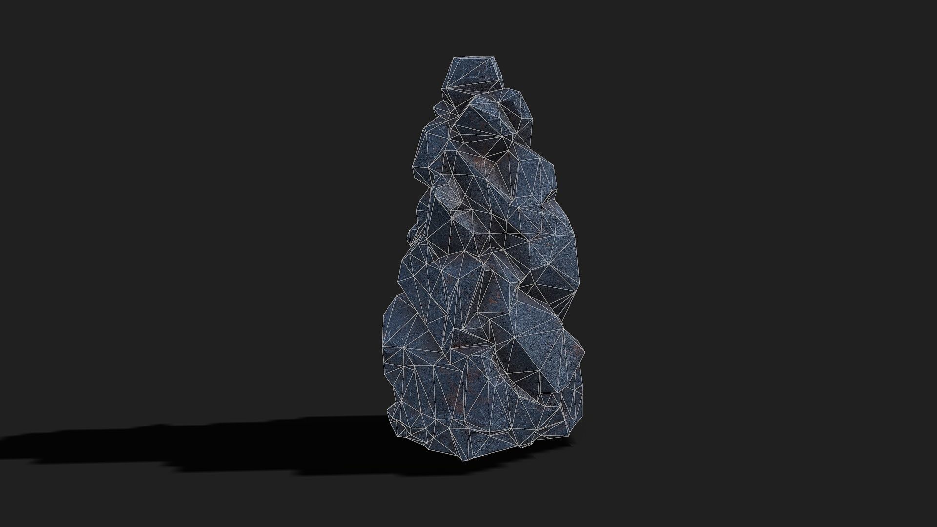 Mountain cliff Rocks - PBR Pack 07 Low-poly 3D model_9