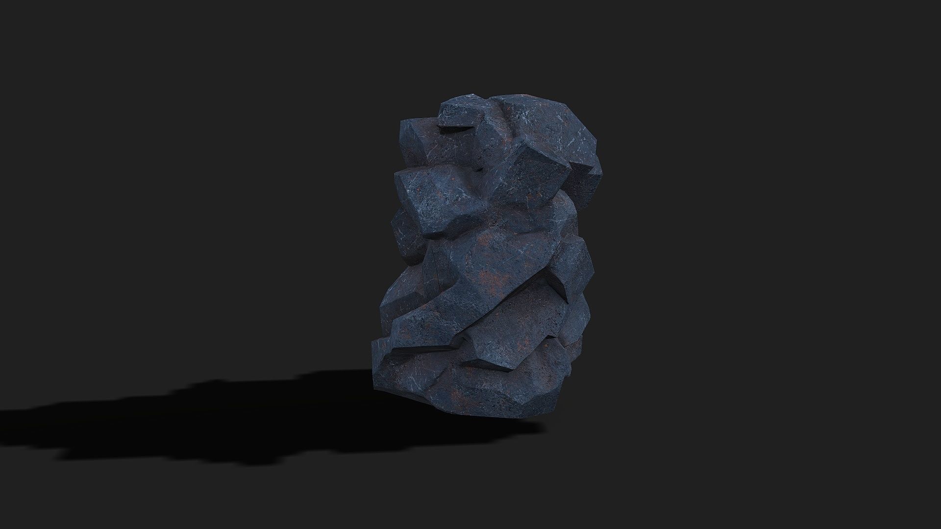 Mountain cliff Rocks - PBR Pack 07 Low-poly 3D model_14
