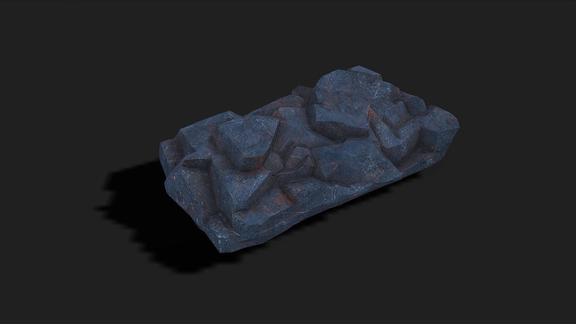 Mountain cliff Rocks - PBR Pack 07 Low-poly 3D model_12