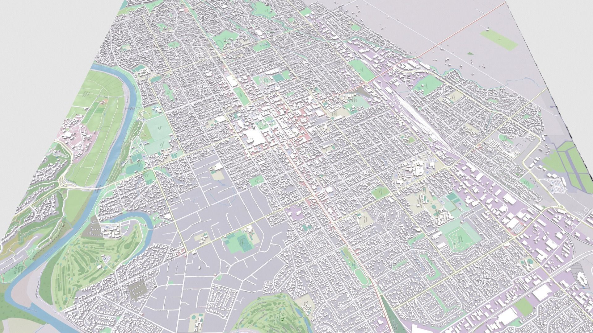 Cityscape  Palmerston North New Zeland 3D model_3