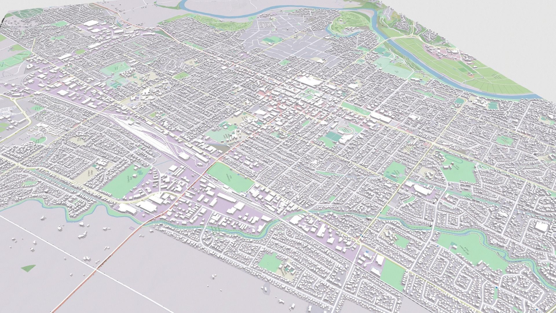 Cityscape  Palmerston North New Zeland 3D model_9
