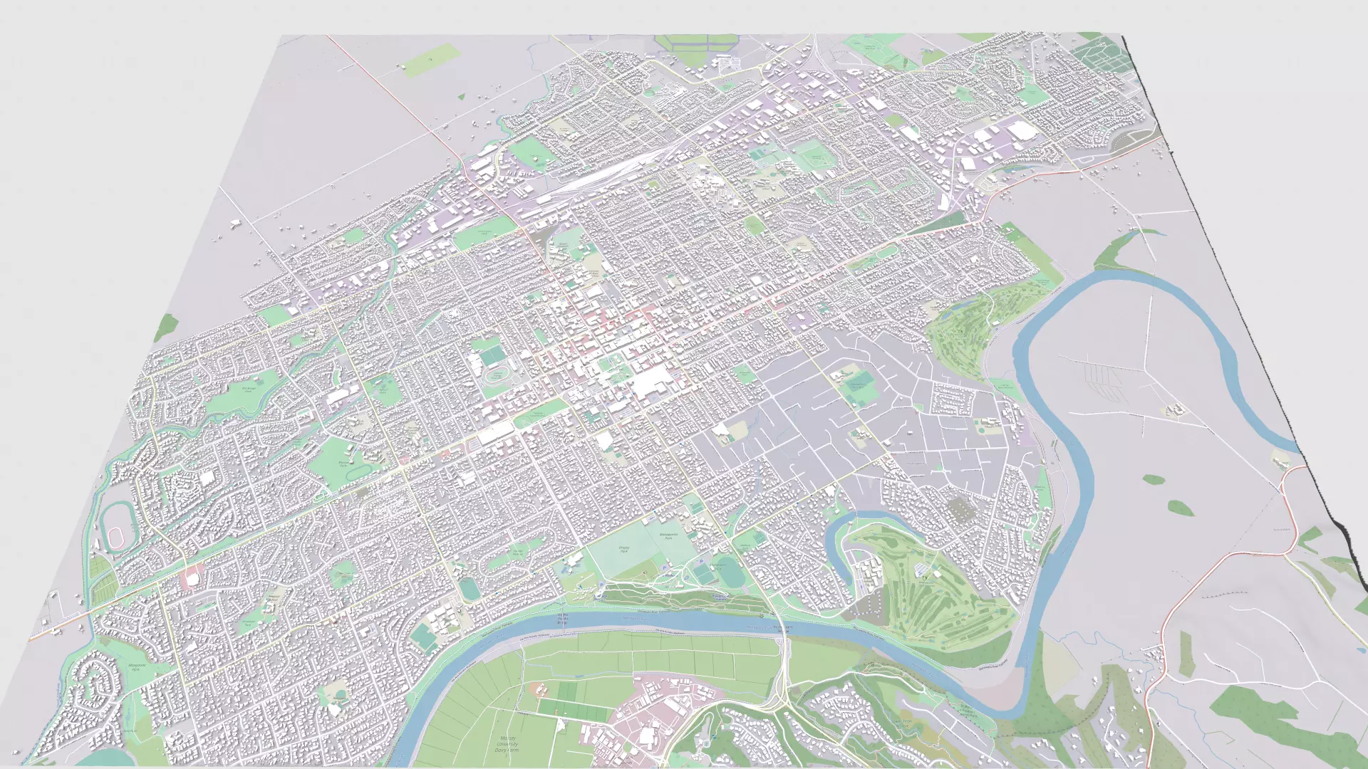 Cityscape  Palmerston North New Zeland 3D model_0