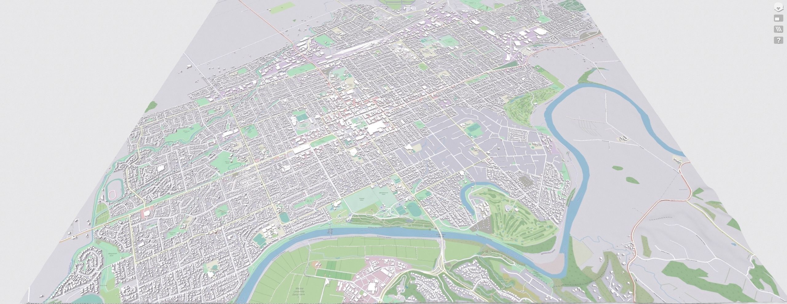 Cityscape  Palmerston North New Zeland 3D model_2