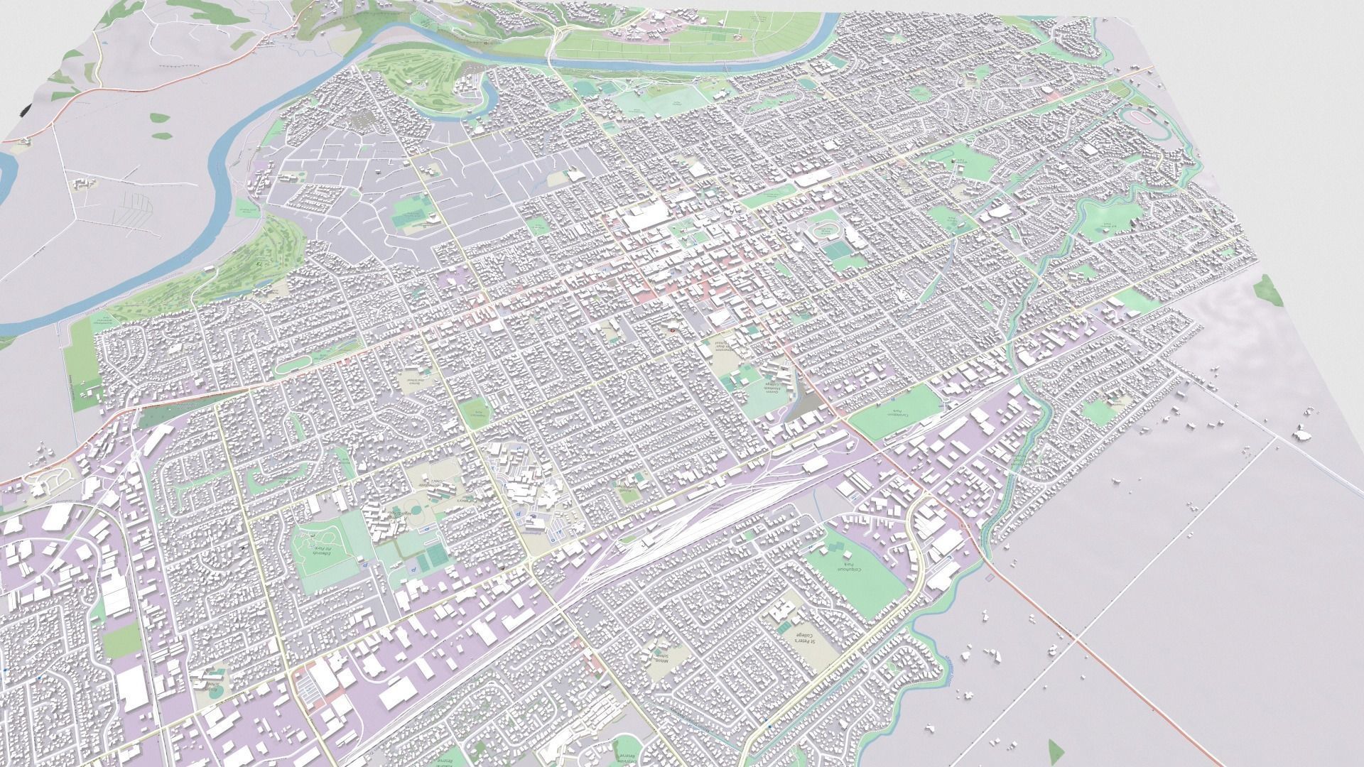 Cityscape  Palmerston North New Zeland 3D model_10