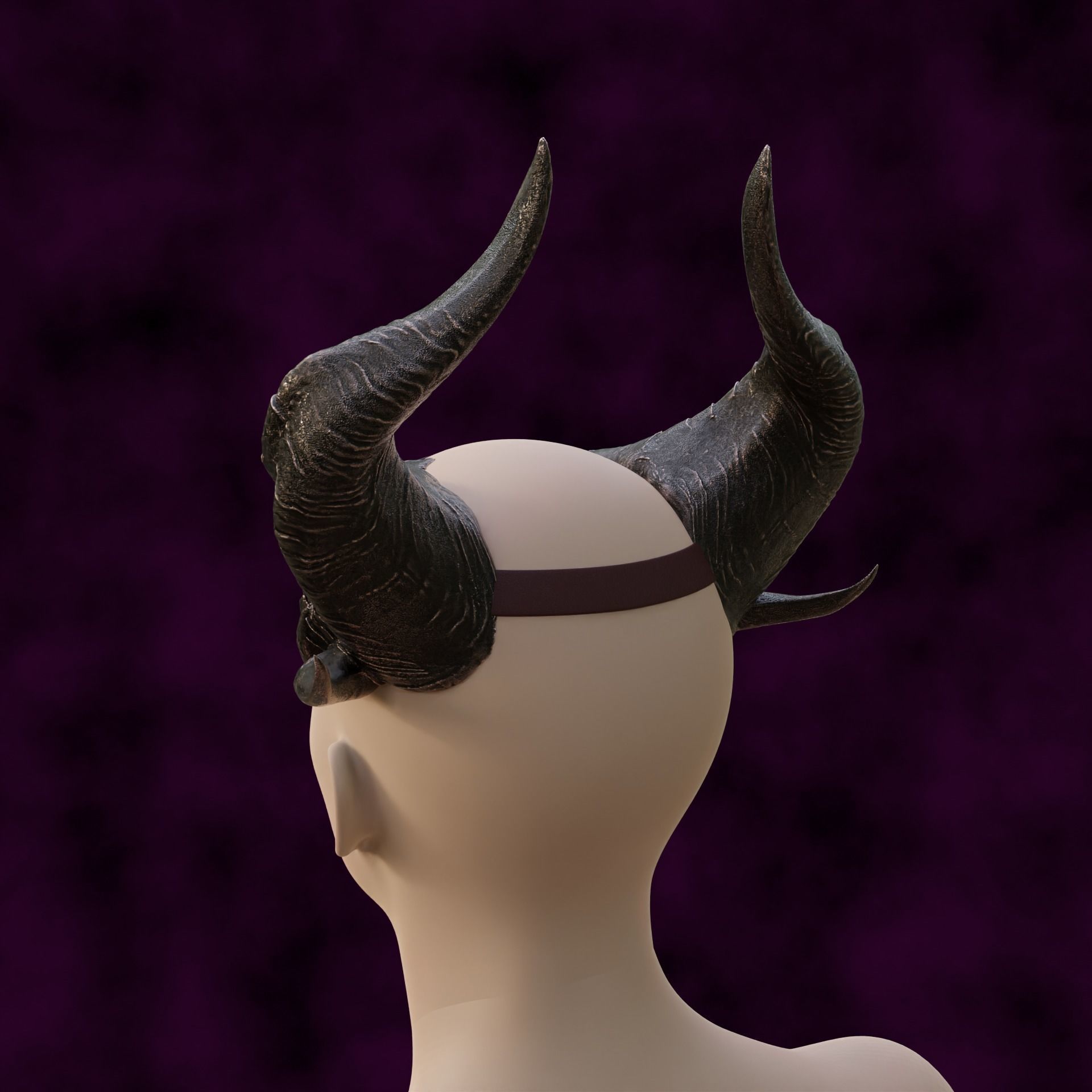 Fantasy Tiefling Stocky Prongs Horns Set Baldurs Gate 3 3D model 3D ...