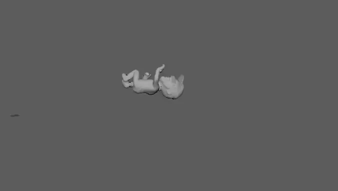 front flip animation Low-poly 3D model