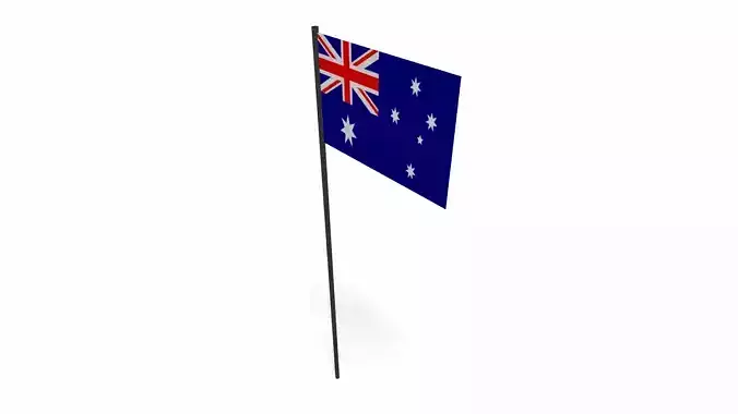AUSTRALIA ANIMATED FLAG 3D  Free 3D model