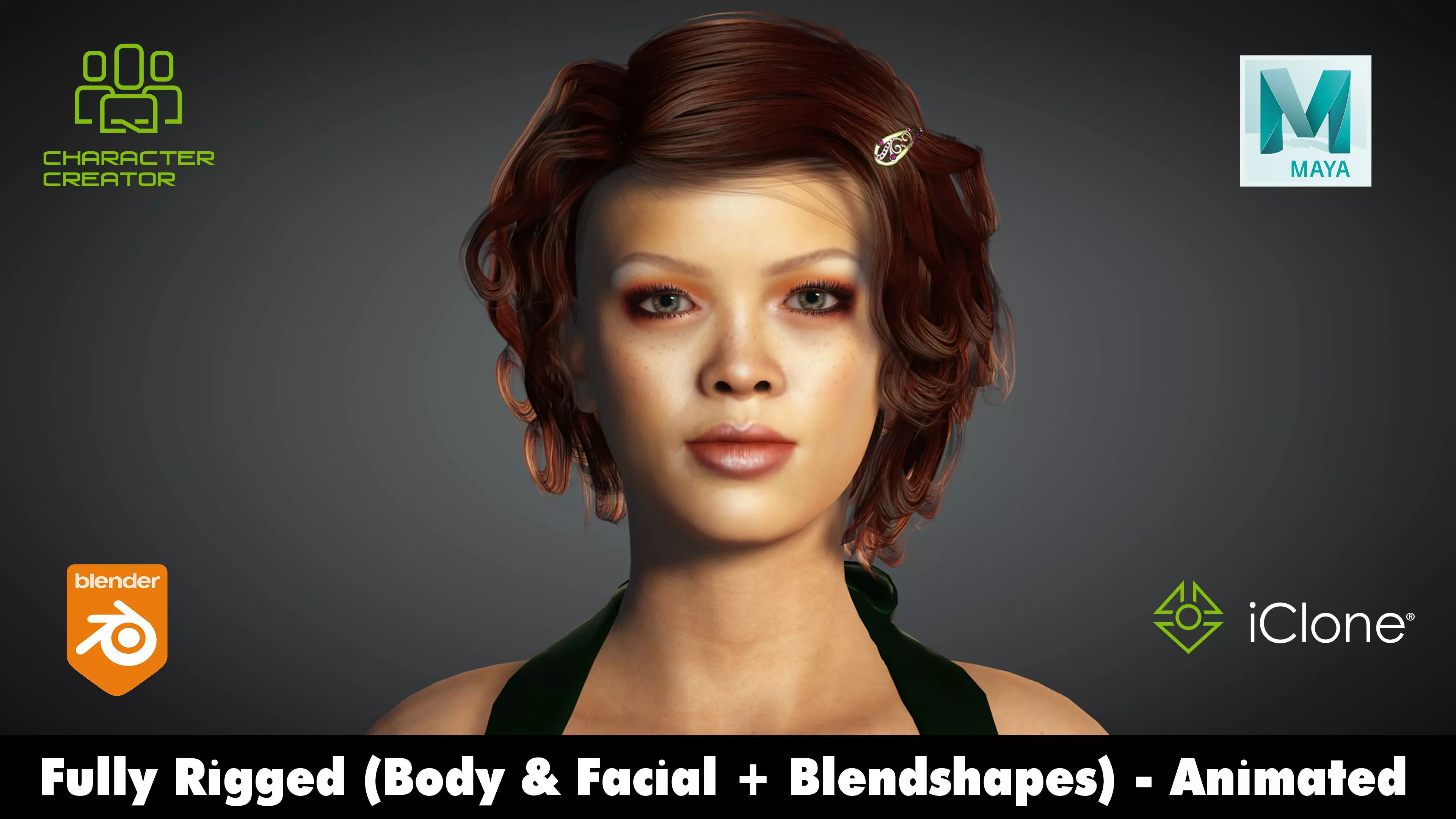 Rihanna Rigged Animated 2500 Free animations tutorial Low-poly 3D model_0