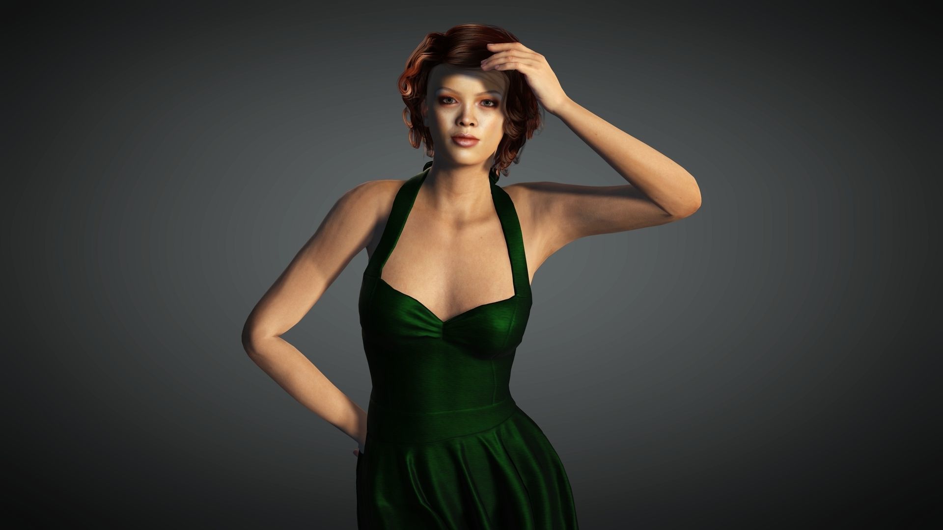 Rihanna Rigged Animated 2500 Free animations tutorial Low-poly 3D model_6