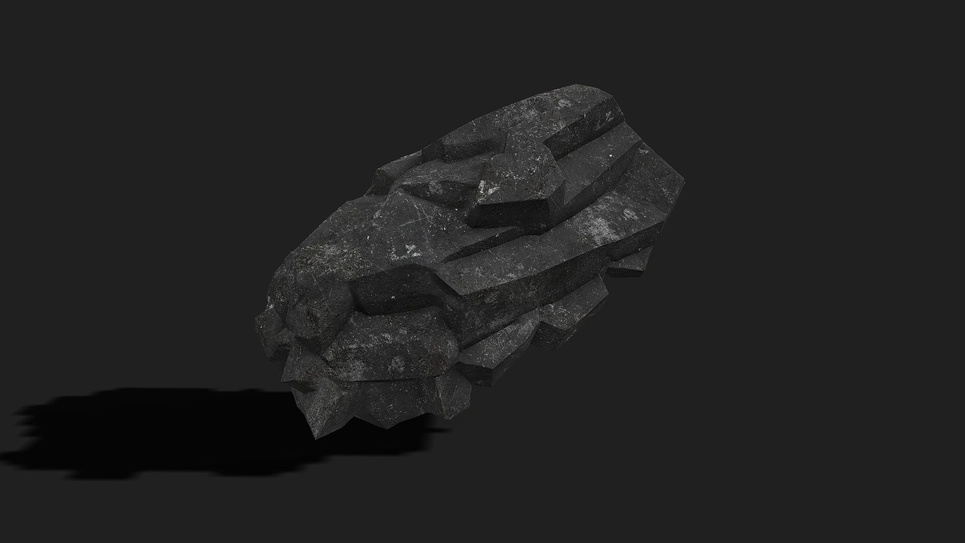 Mountain cliff Rocks - PBR Pack 08 Low-poly 3D model_10