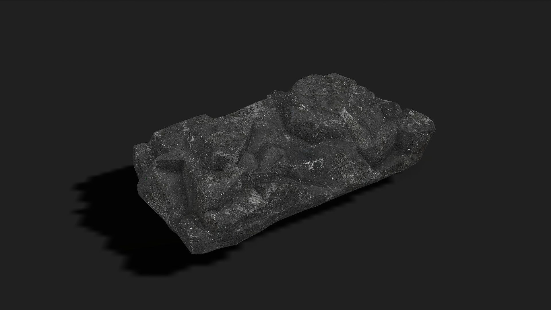 Mountain cliff Rocks - PBR Pack 08 Low-poly 3D model_12