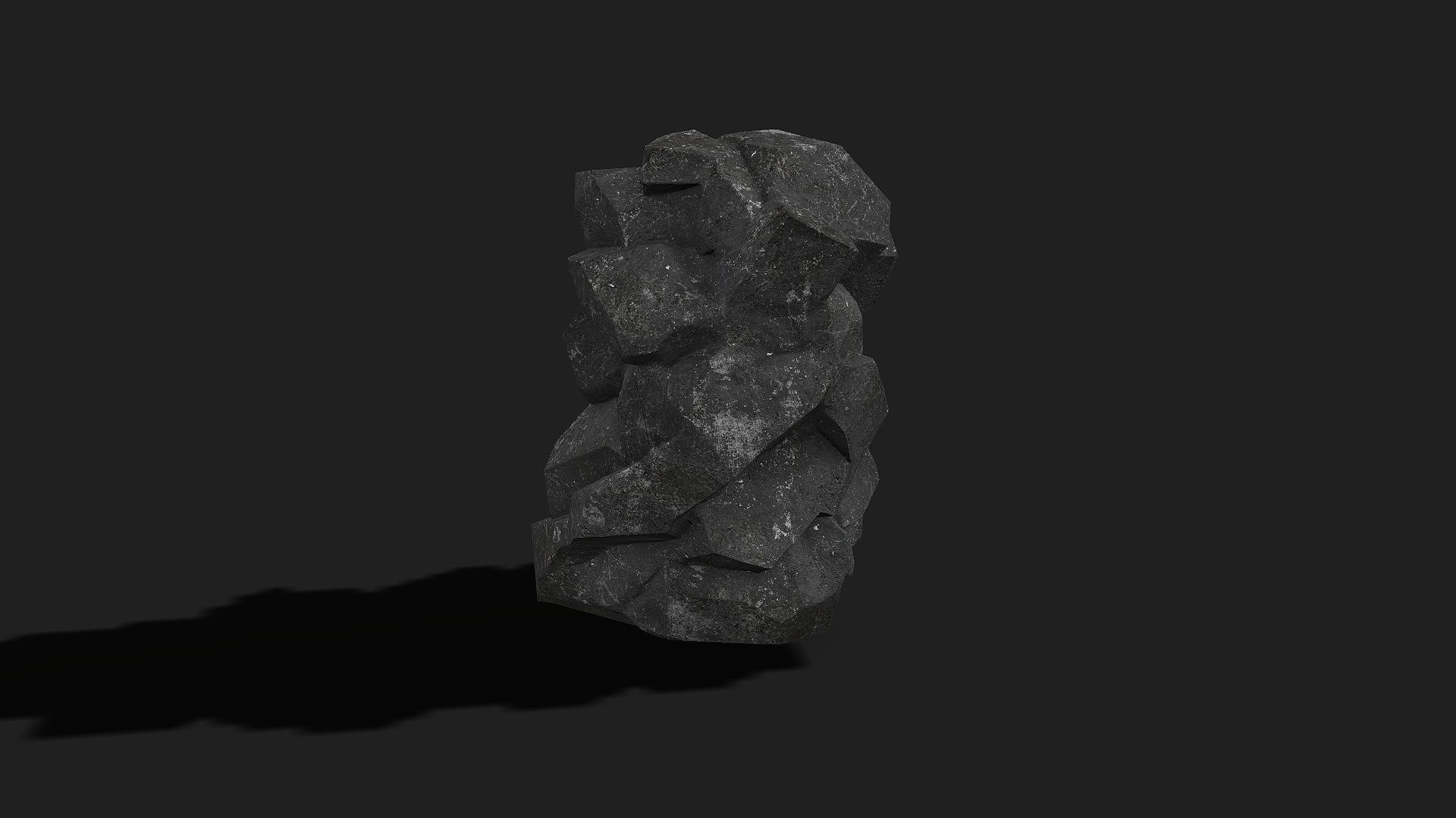 Mountain cliff Rocks - PBR Pack 08 Low-poly 3D model_14