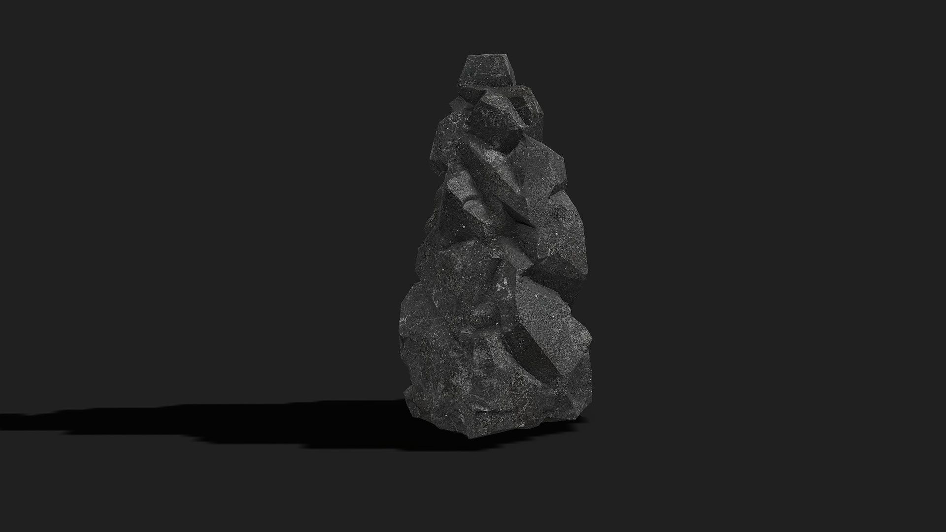 Mountain cliff Rocks - PBR Pack 08 Low-poly 3D model_8