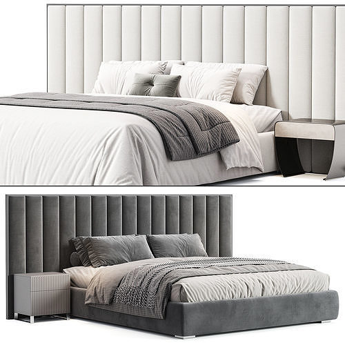 Haymon Velvet Bed by Mercer 41 3D model